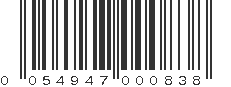 UPC 054947000838