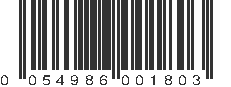 UPC 054986001803