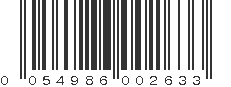 UPC 054986002633