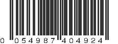 UPC 054987404924