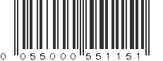 UPC 055000551151