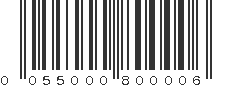 UPC 055000800006