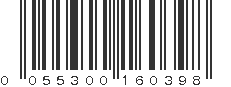 UPC 055300160398