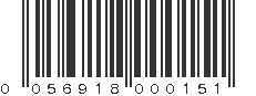 UPC 056918000151