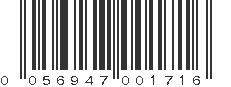 UPC 056947001716