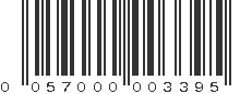 UPC 057000003395