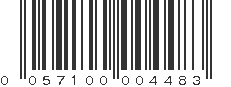 UPC 057100004483