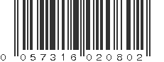 UPC 057316020802