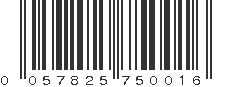 UPC 057825750016