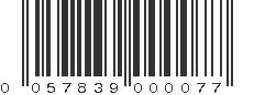 UPC 057839000077