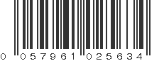 UPC 057961025634