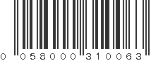 UPC 058000310063