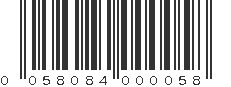 UPC 058084000058