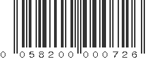 UPC 058200000726