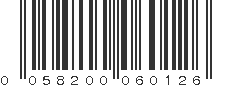 UPC 058200060126