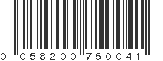 UPC 058200750041