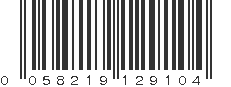 UPC 058219129104