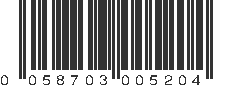 UPC 058703005204