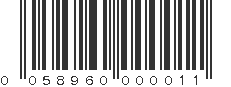 UPC 058960000011