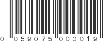 UPC 059075000019