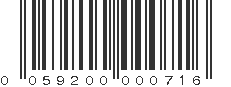 UPC 059200000716