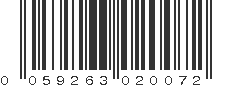 UPC 059263020072