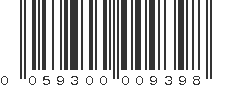 UPC 059300009398