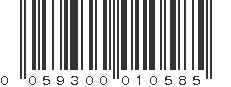 UPC 059300010585