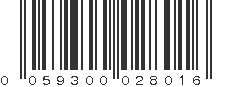 UPC 059300028016