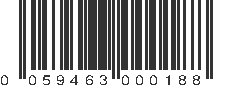 UPC 059463000188