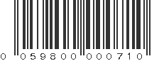 UPC 059800000710