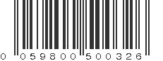 UPC 059800500326