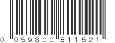 UPC 059800811521