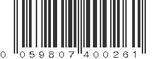 UPC 059807400261