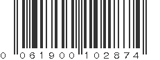 UPC 061900102874