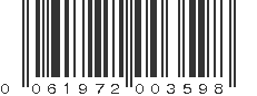 UPC 061972003598