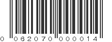 UPC 062070000014