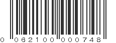 UPC 062100000748