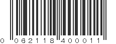 UPC 062118400011