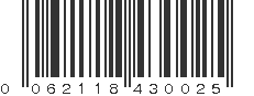 UPC 062118430025