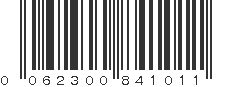 UPC 062300841011