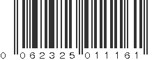 UPC 062325011161