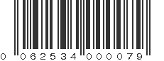 UPC 062534000079