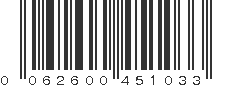 UPC 062600451033