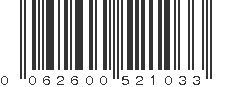 UPC 062600521033