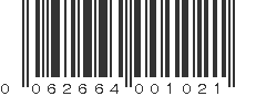 UPC 062664001021