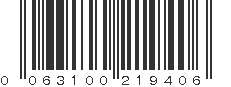 UPC 063100219406