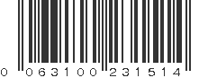 UPC 063100231514