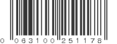 UPC 063100251178