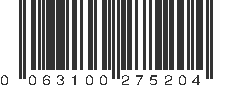 UPC 063100275204